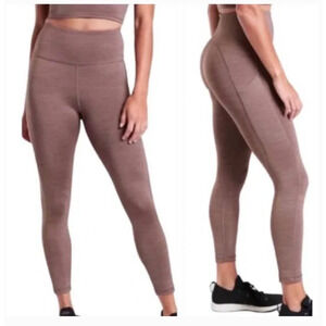 Athleta ultimate‎ stash pocket 7/8 tight size xs Mauve Brown Space Dye